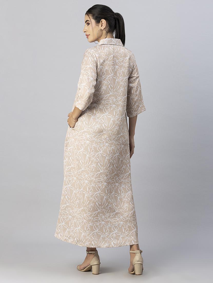 women's high low printed dress - 20288034 - Standard Image - 3
