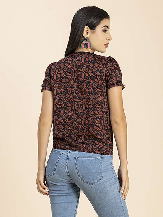 women's straight round neck top - 20288103 -  Standard Image - 3