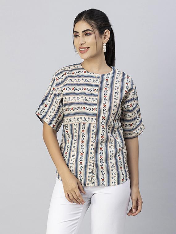 women's straight round neck top - 20288114 - Zoom Image - 0