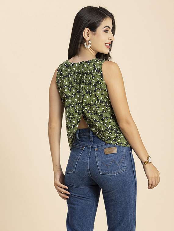 women's straight round neck top - 20288128 -  Standard Image - 3