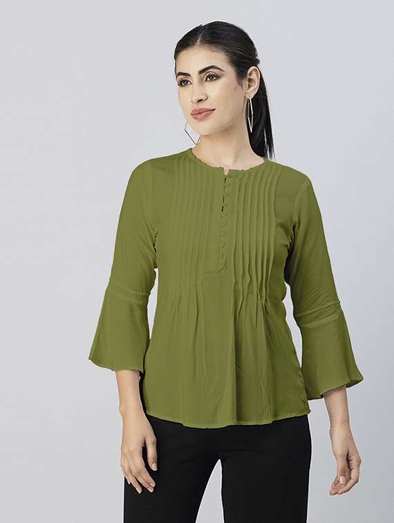women's a line round neck top - 20288147 - Zoom Image - 0