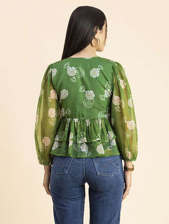 women's layered v neck top - 20288150 -  Standard Image - 3