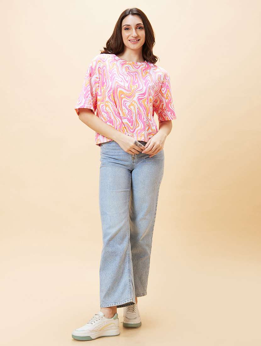 women white cotton regular t-shirt - 20288194 -  Standard Image - 5