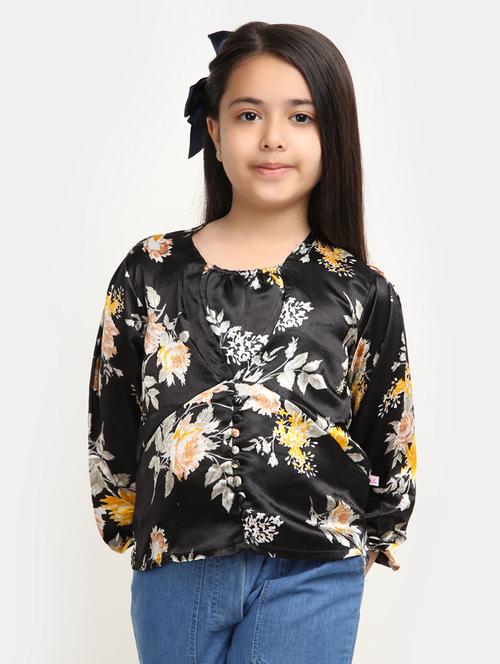 girls round neck top - 20288484 - Standard Image - 0