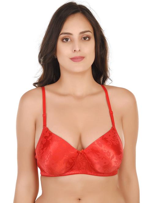 red nylon regular bra - 20288505 - Standard Image - 0