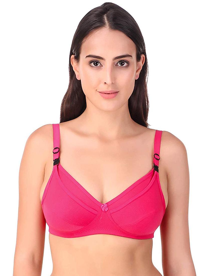 pink cotton blend maternitynursing bra - 20288639 - Zoom Image - 0