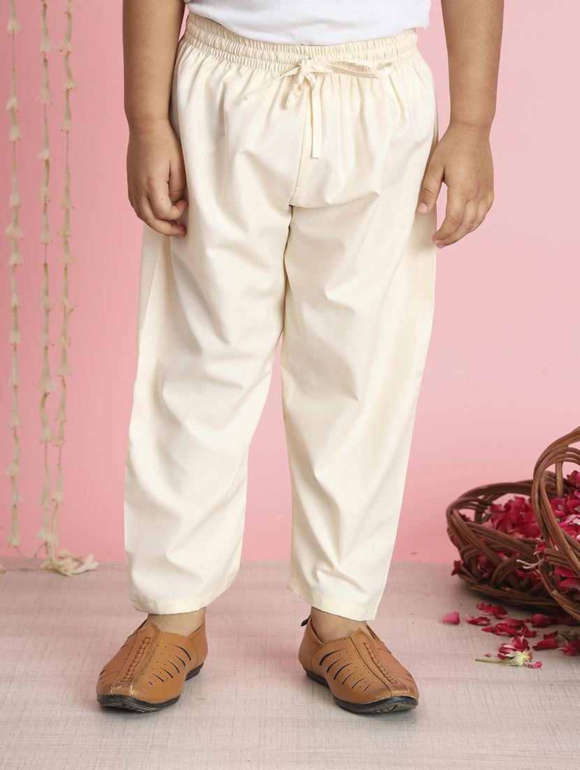 boy white printed kurta set with jacket - 20289230 - Standard Image - 5