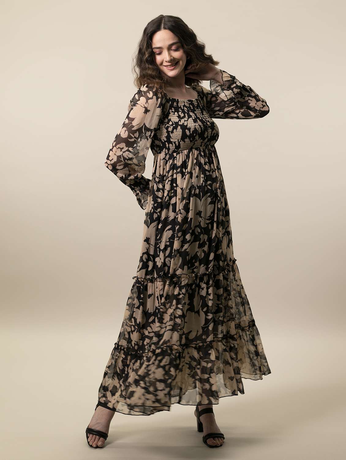 Women's Tiered Floral Dress