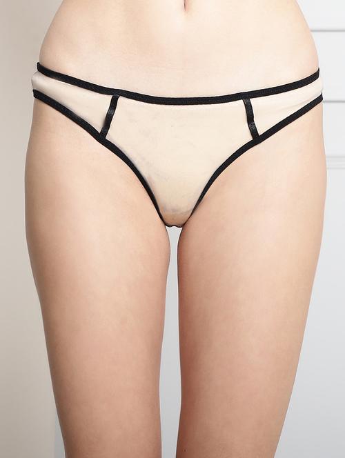beige net thongs panty - 20289921 -  Standard Image - 0