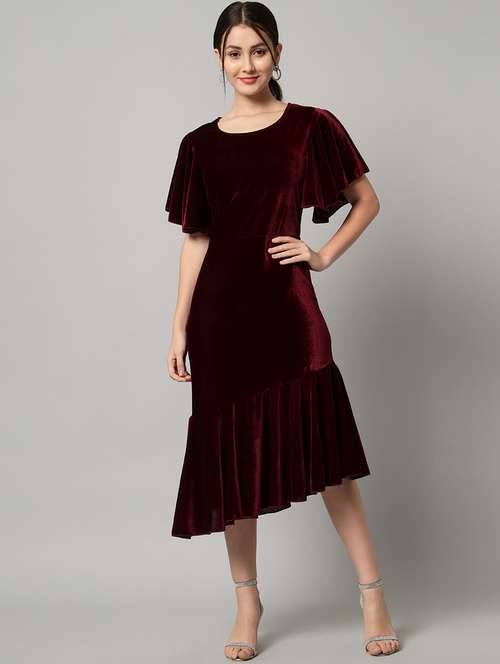 women's tiered dress solid dress - 20290079 - Standard Image - 0