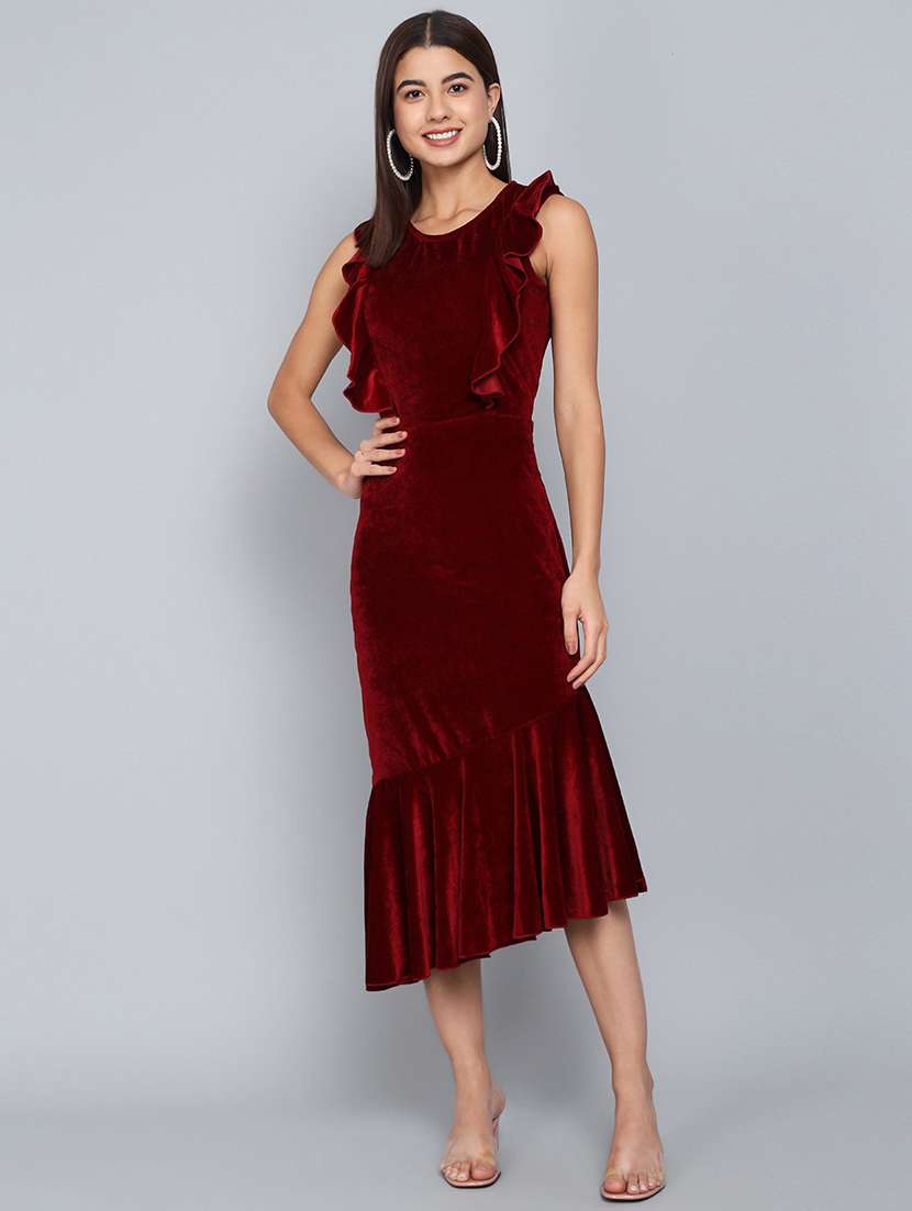 women's tiered dress solid dress - 20290084 -  Zoom Image - 0