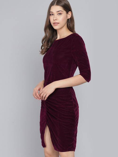 women's bodycon solid dress - 20290090 - Standard Image - 0