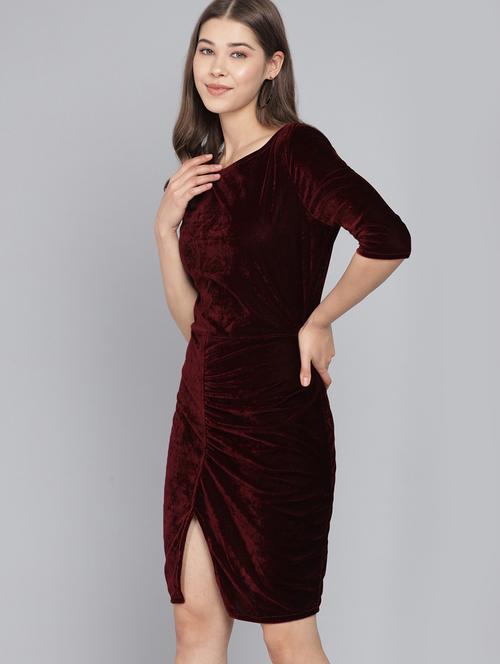 women's bodycon solid dress - 20290091 - Standard Image - 0