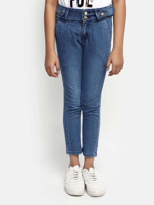 girls solid slim fit jeans  - 20290561 -  Standard Image - 0