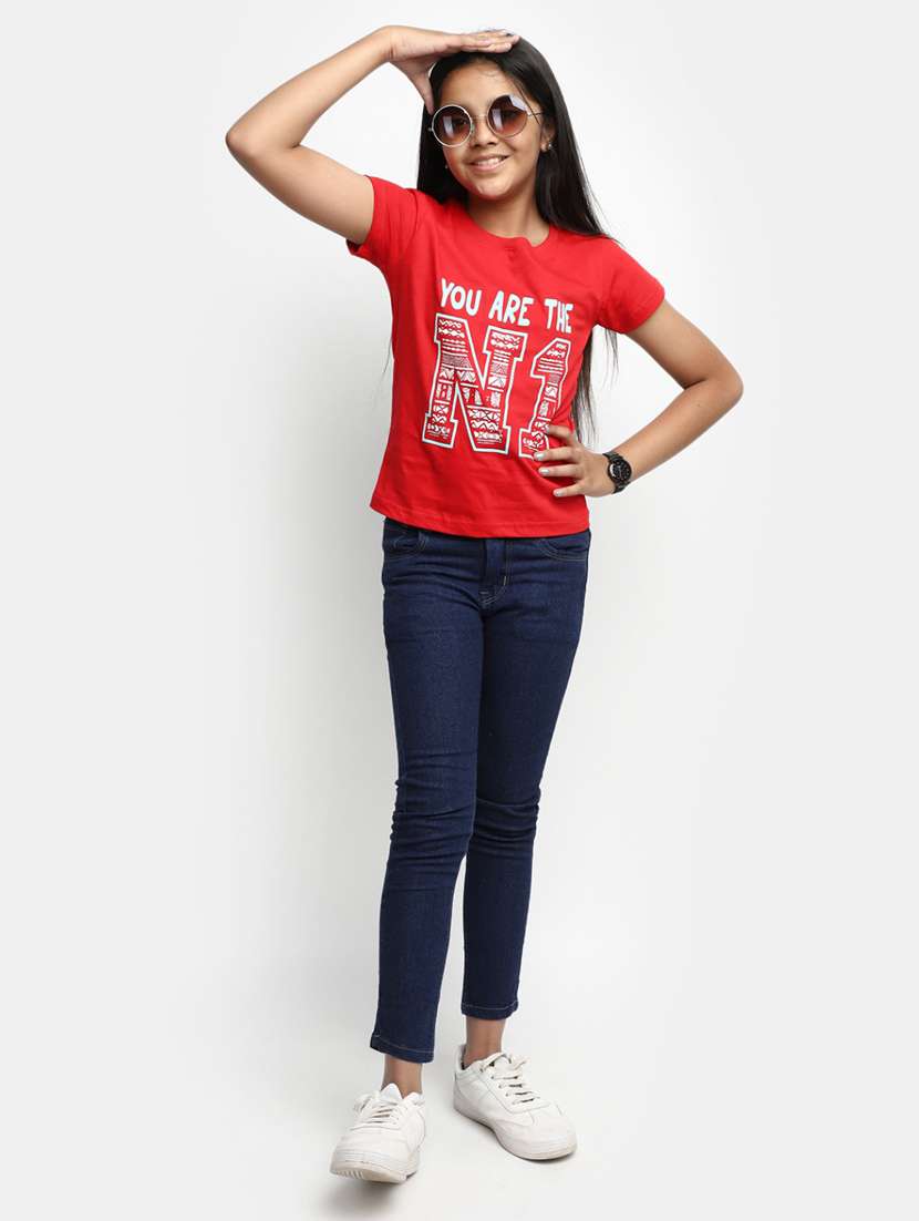 girls solid skinny fit jeans - 20290568 -  Standard Image - 3