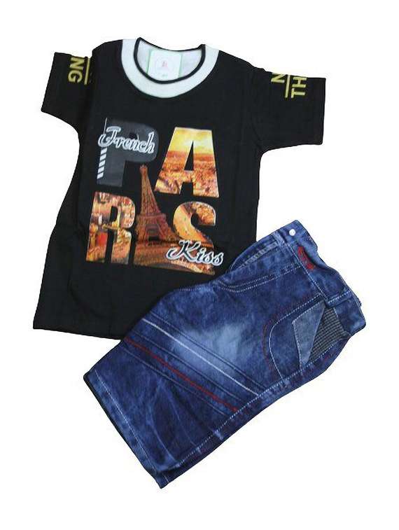 boys multi color cotton blend twin sets - 20290960 - Zoom Image - 0