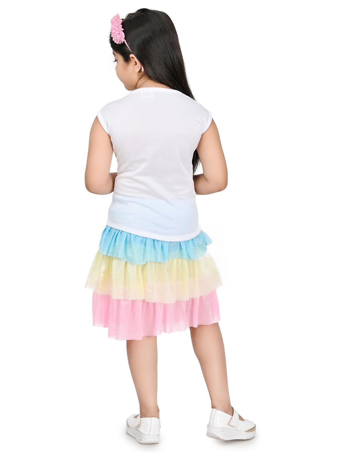 girls patch work skirt top set - 20291135 - Standard Image - 3