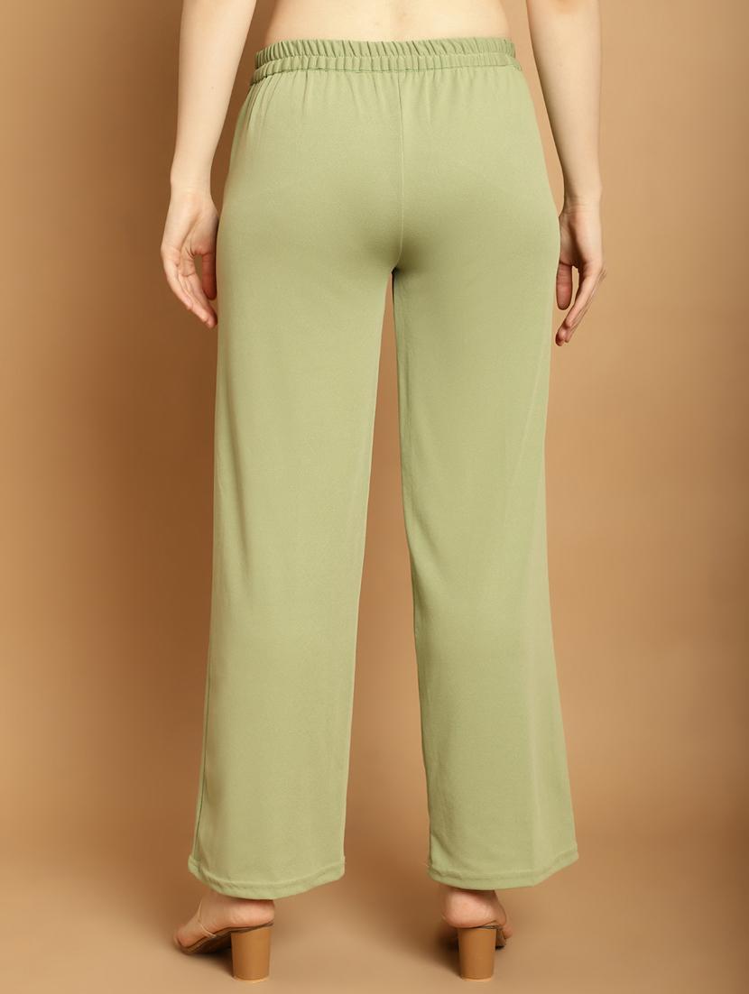 olive crepe pleated trouser - 20291756 - Standard Image - 3