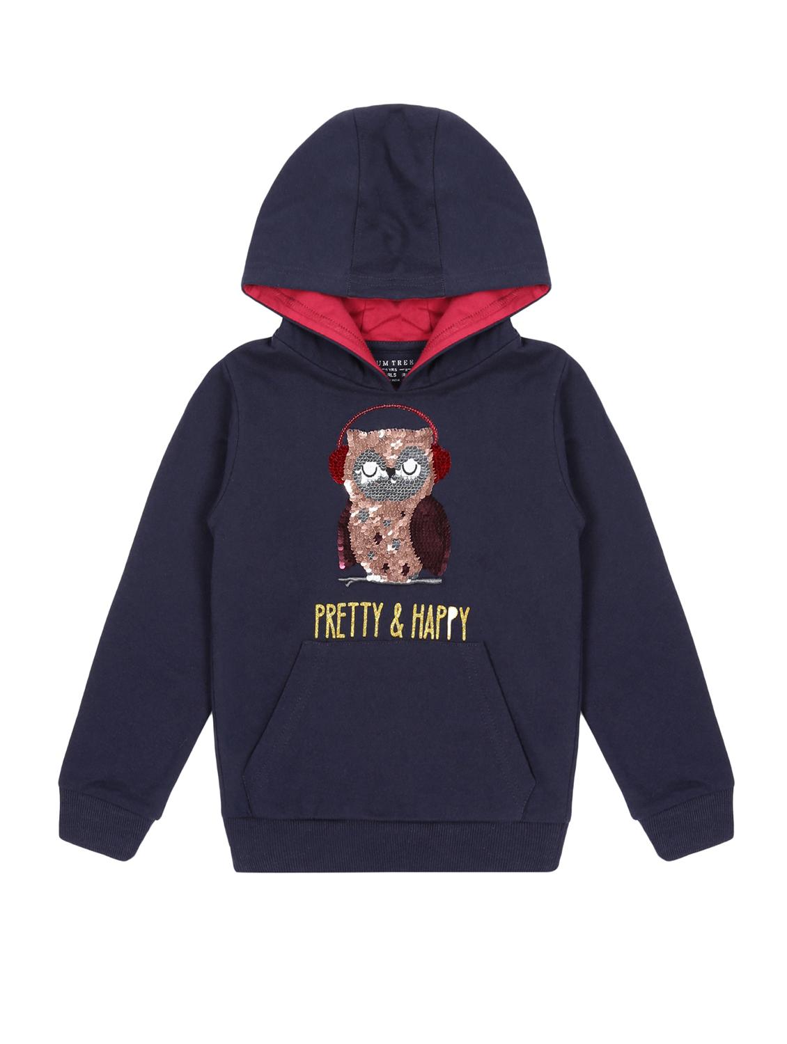 chest print hood neck sweatshirt - 20291841 - Zoom Image - 0