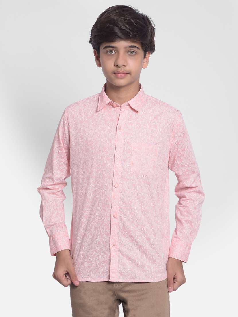 boys pink 100% cotton shirt