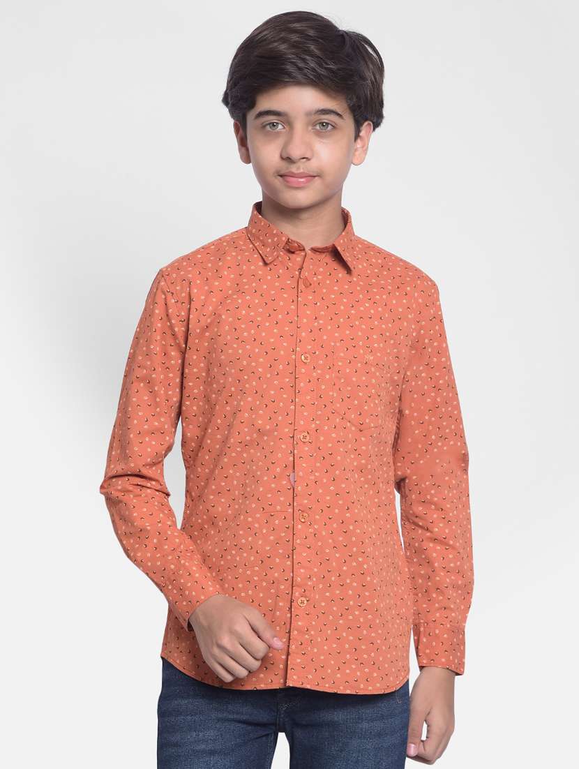 boys printed 100% cotton shirt