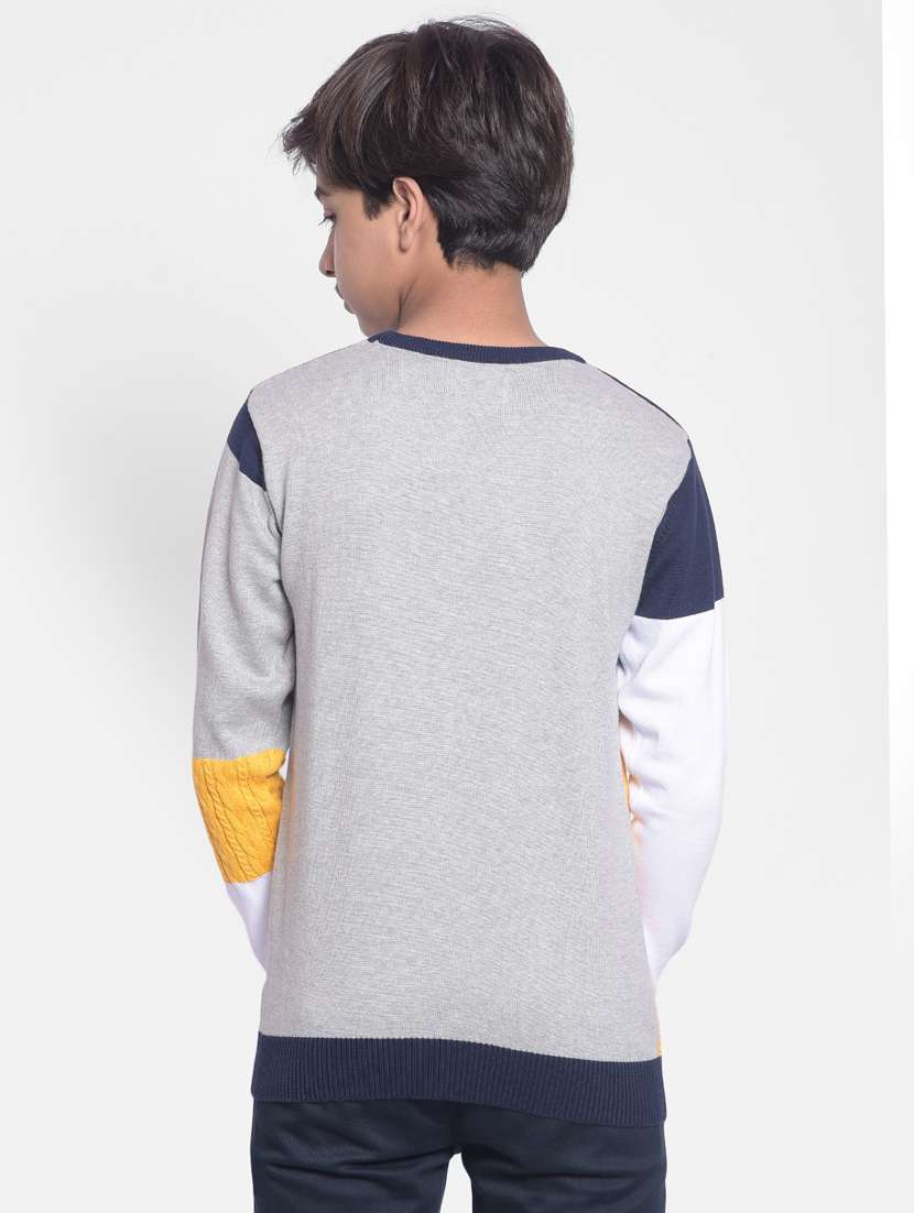 boys multi color 100% cotton sweater - 20292452 - Standard Image - 3