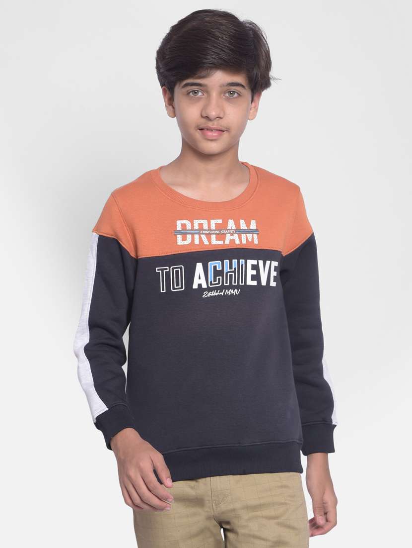 boys color block sweatshirt
