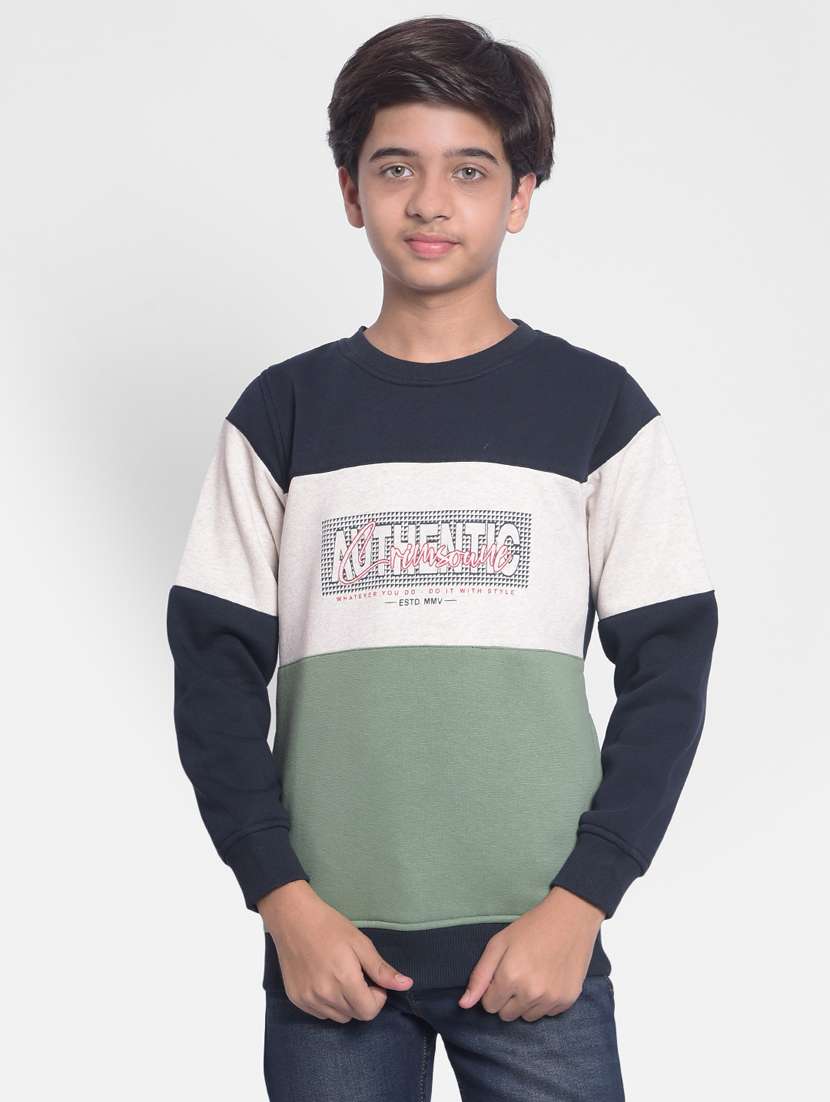 boys color block sweatshirt