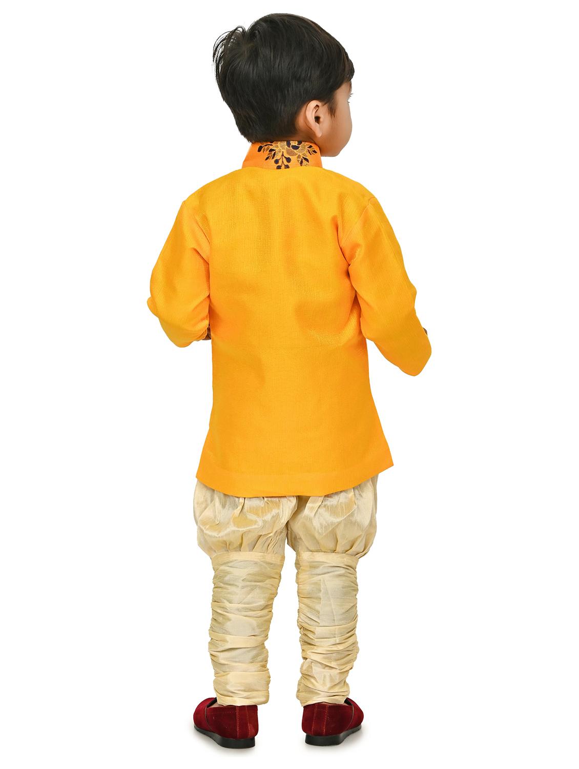 boys silk sherwani bottom set - 20292760 - Standard Image - 3