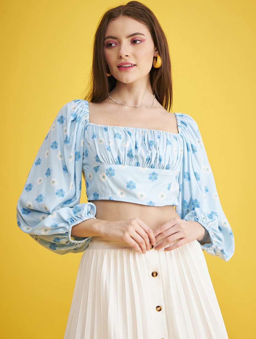 women's crop square neck top - 20293967 -  Zoom Image - 0