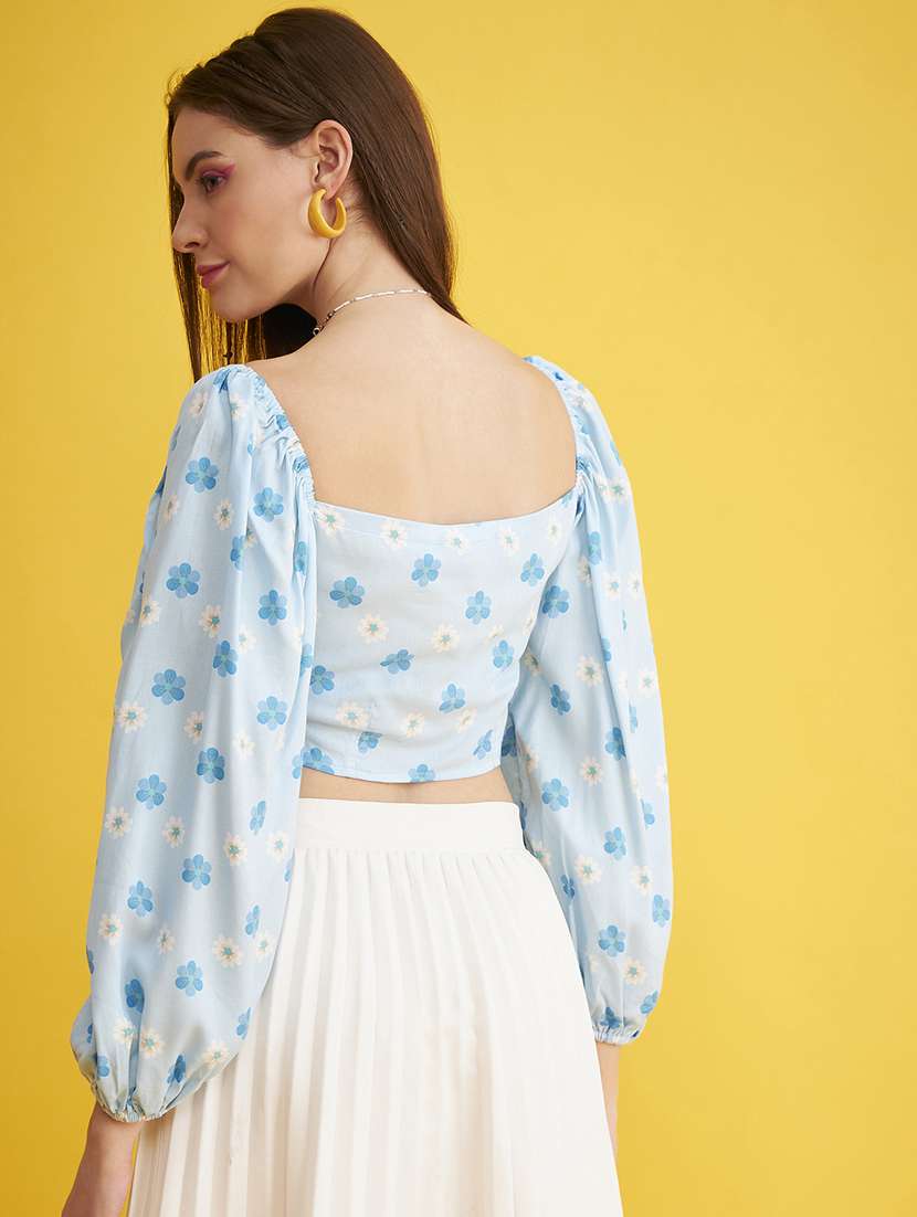 women's crop square neck top - 20293967 -  Standard Image - 3