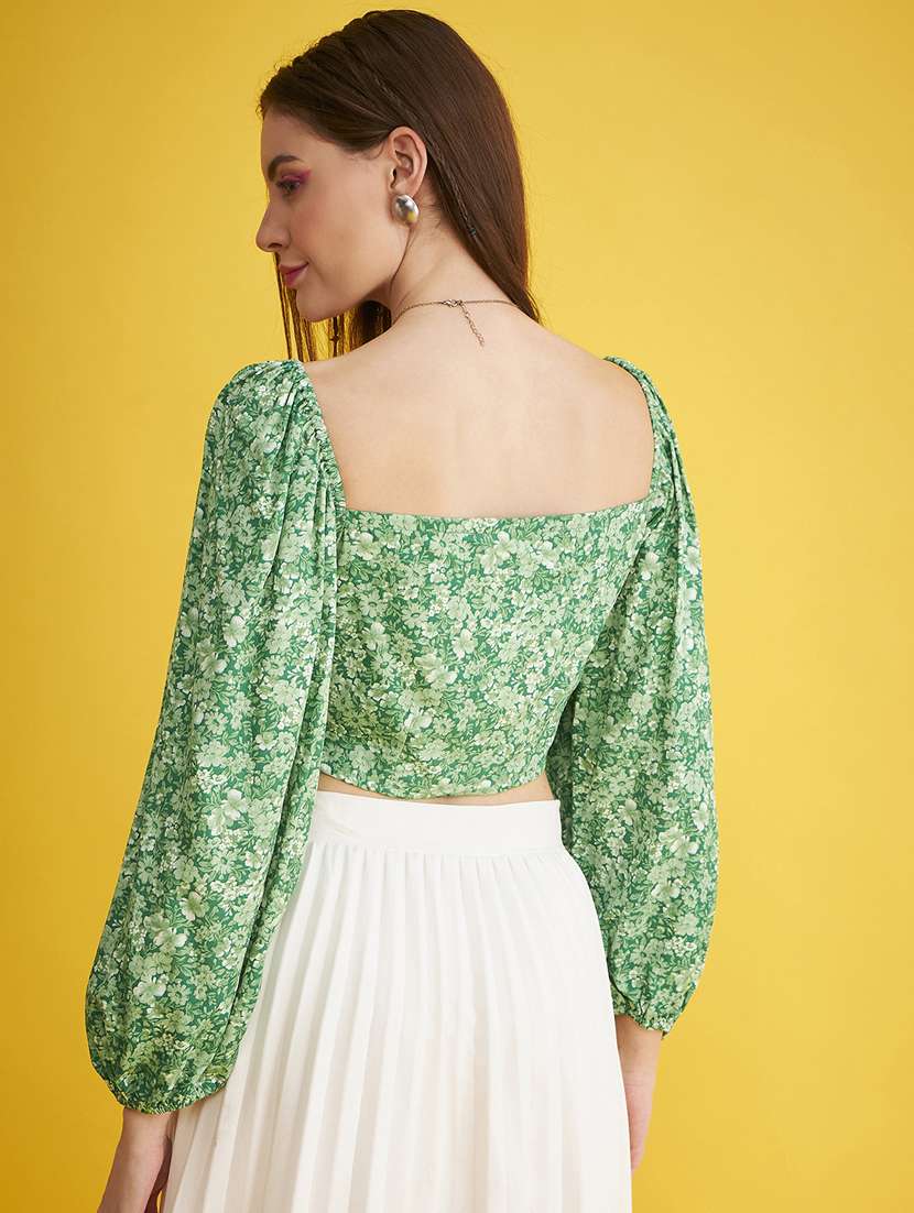 women's crop square neck top - 20293968 -  Standard Image - 3