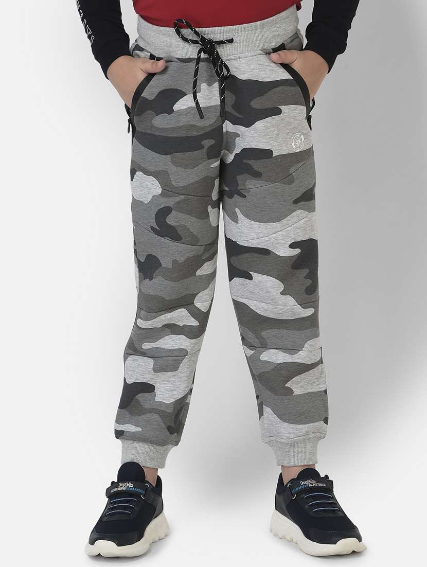 boys grey polyester blend joggers 