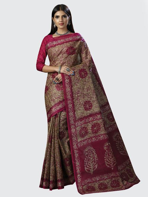 multi colored printed saree with blouse - 20294849 - Standard Image - 0