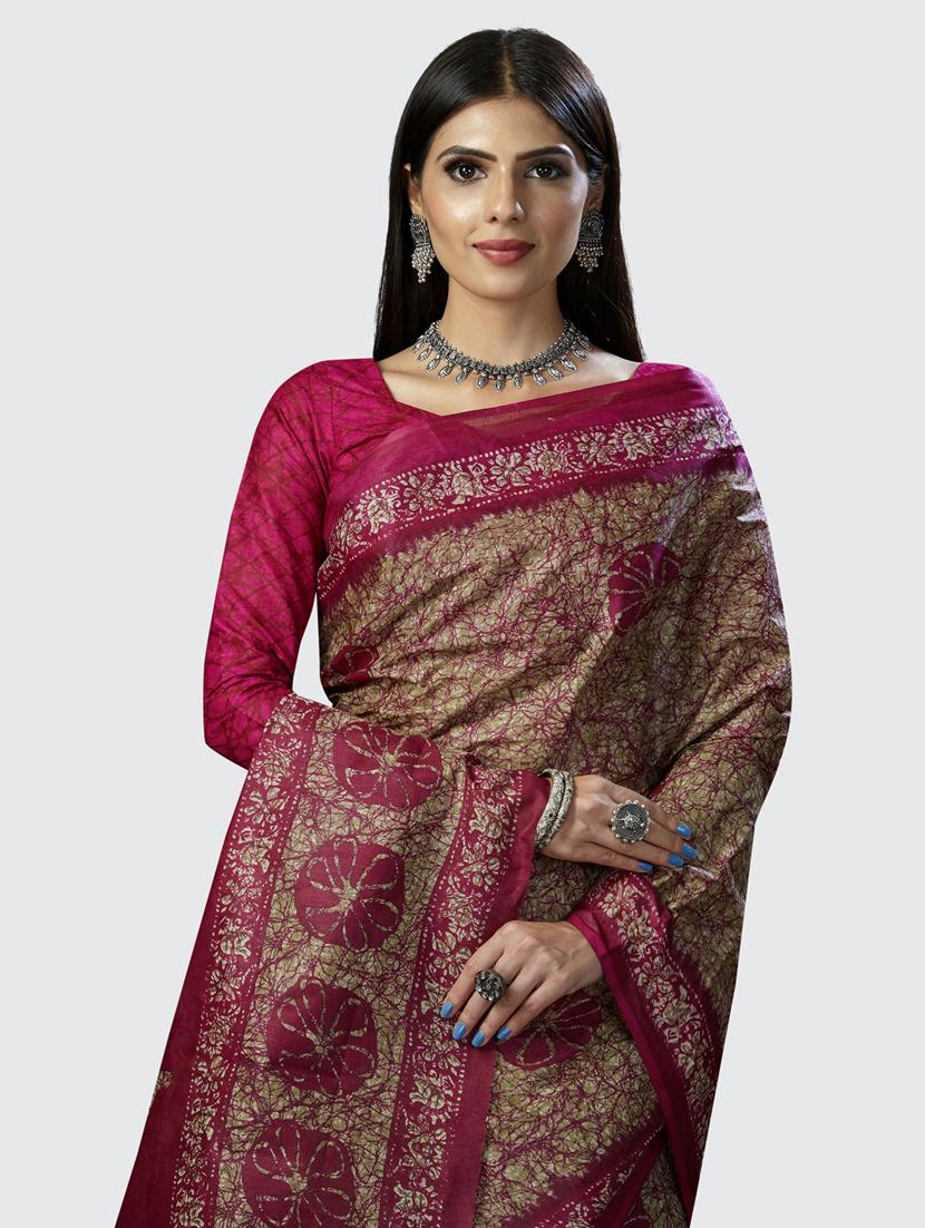 multi colored printed saree with blouse - 20294849 - Standard Image - 5