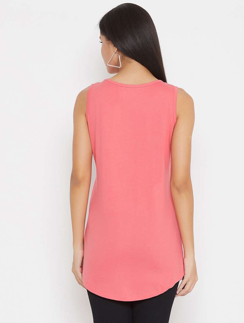 women multi color graphic printed cotton blend tank top - 20294864 -  Standard Image - 3