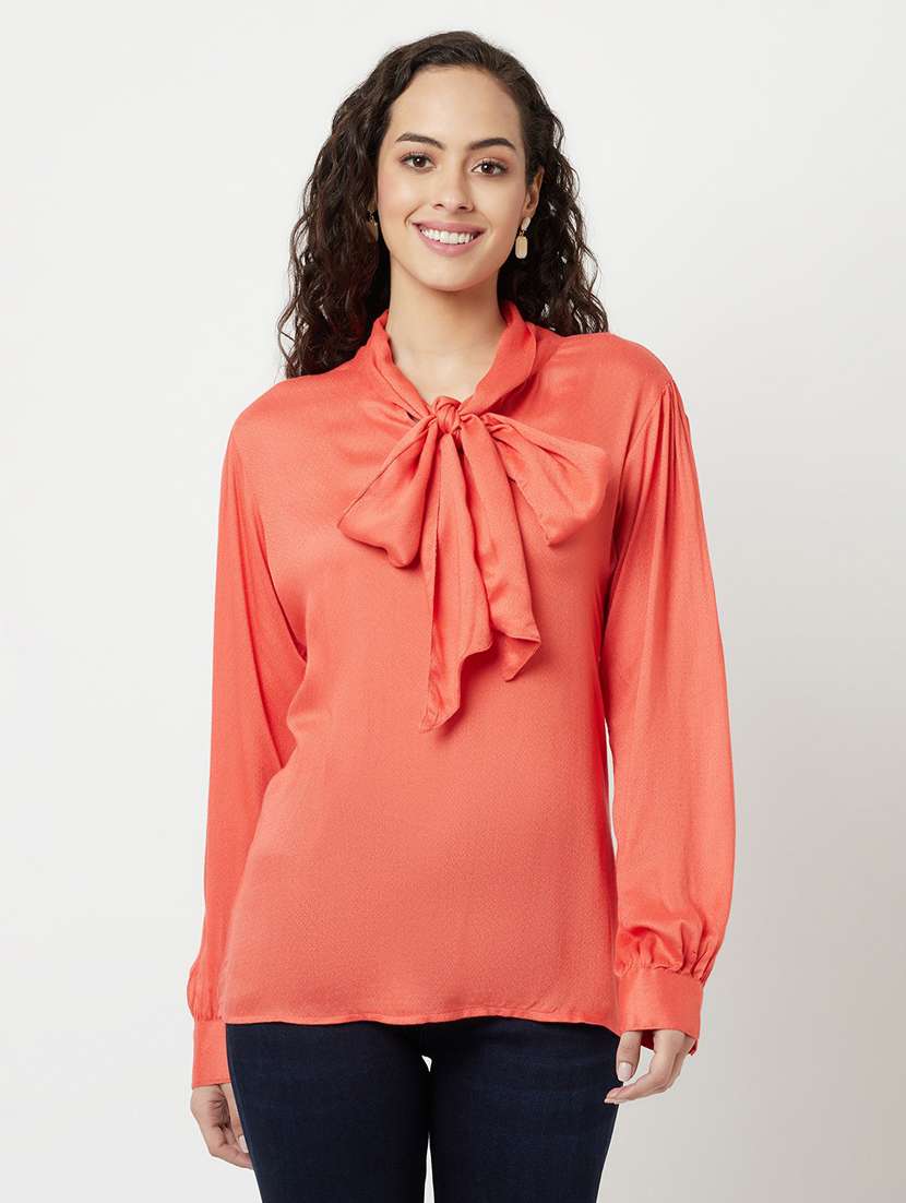 orange solid straight top