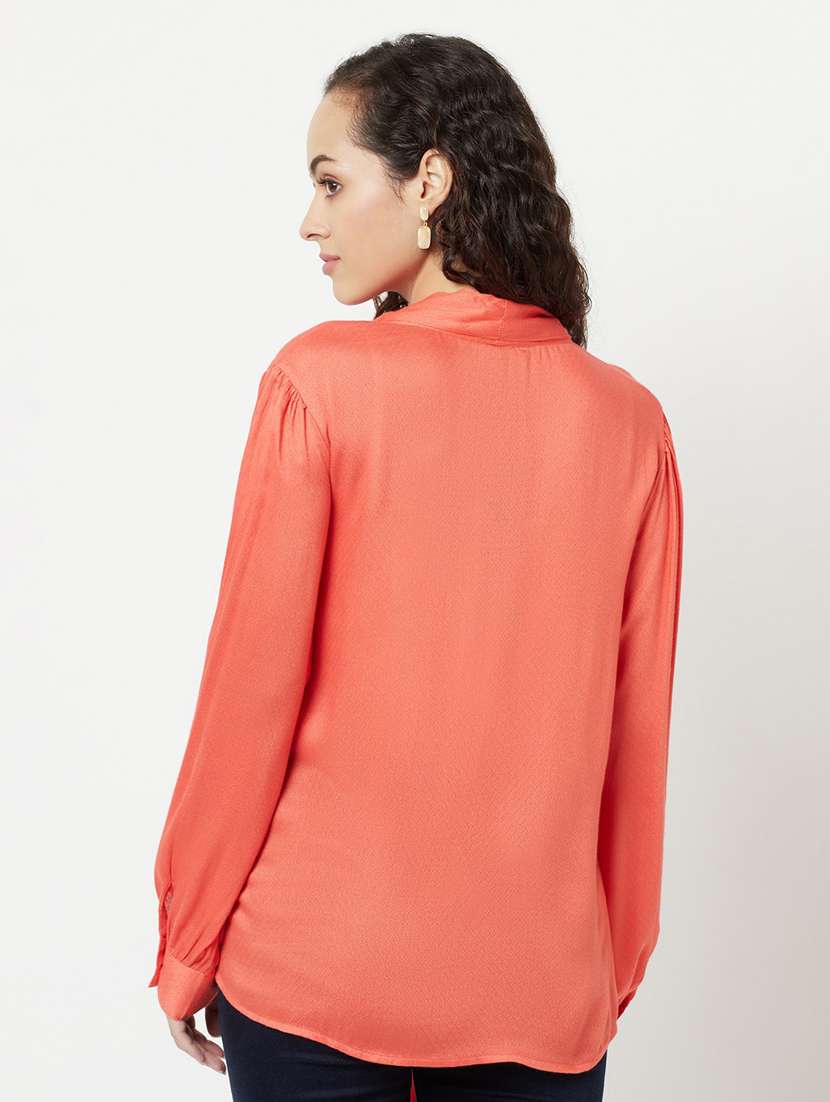 orange solid straight top - 20294911 -  Standard Image - 3