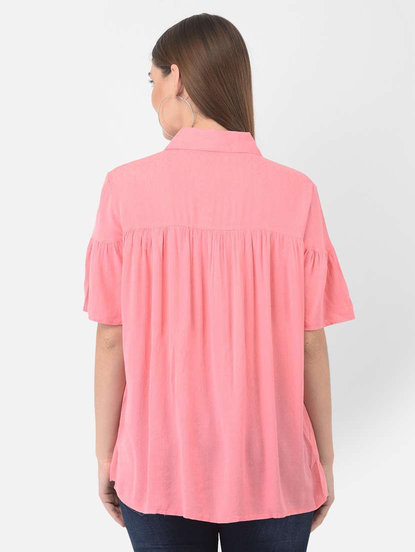 pink solid a-line top - 20294927 -  Standard Image - 3