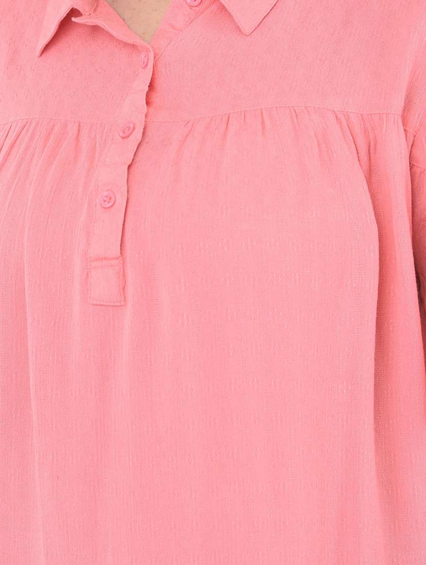 pink solid a-line top - 20294927 -  Standard Image - 5