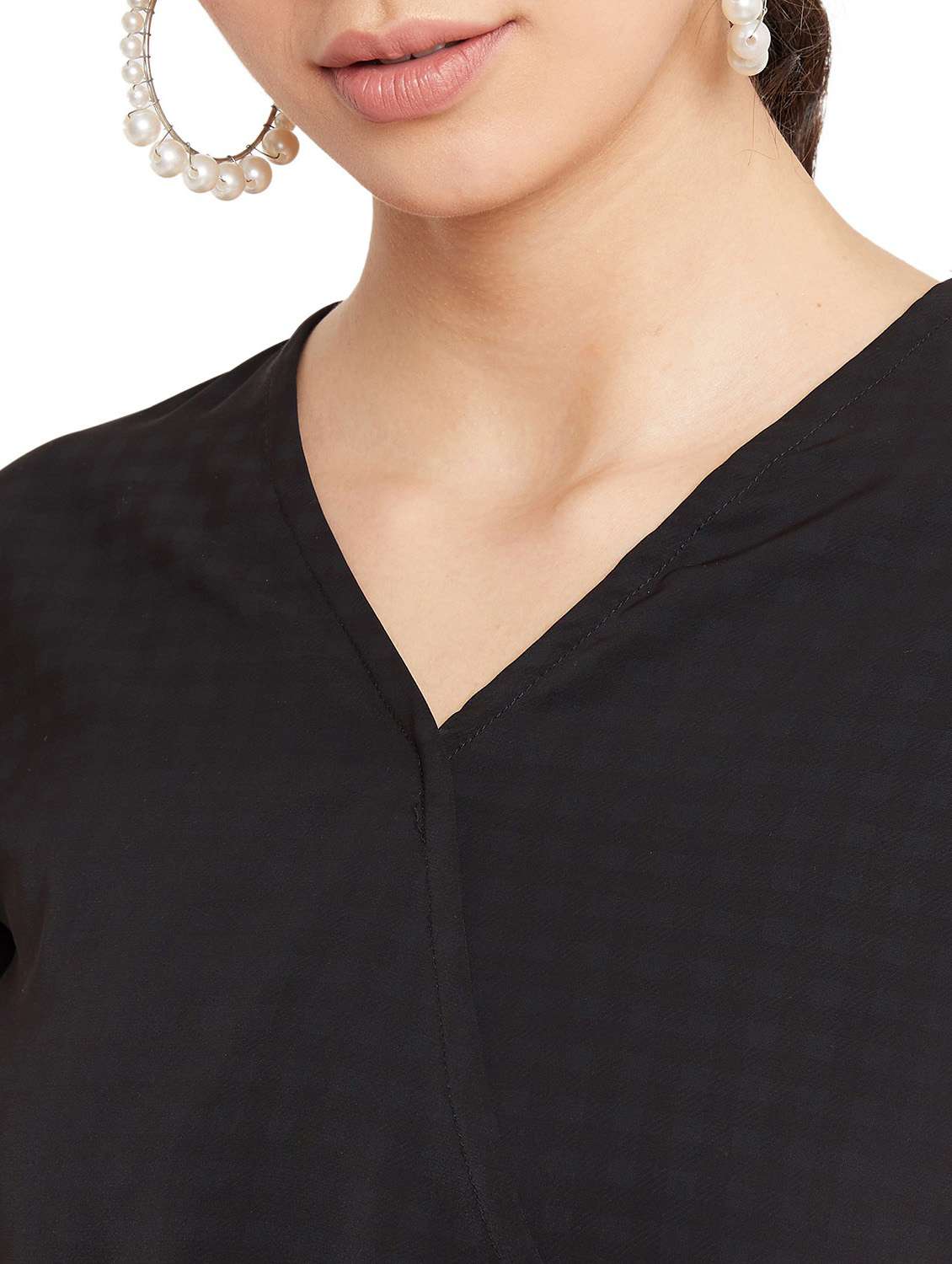 black solid regular top - 20294980 -  Standard Image - 5