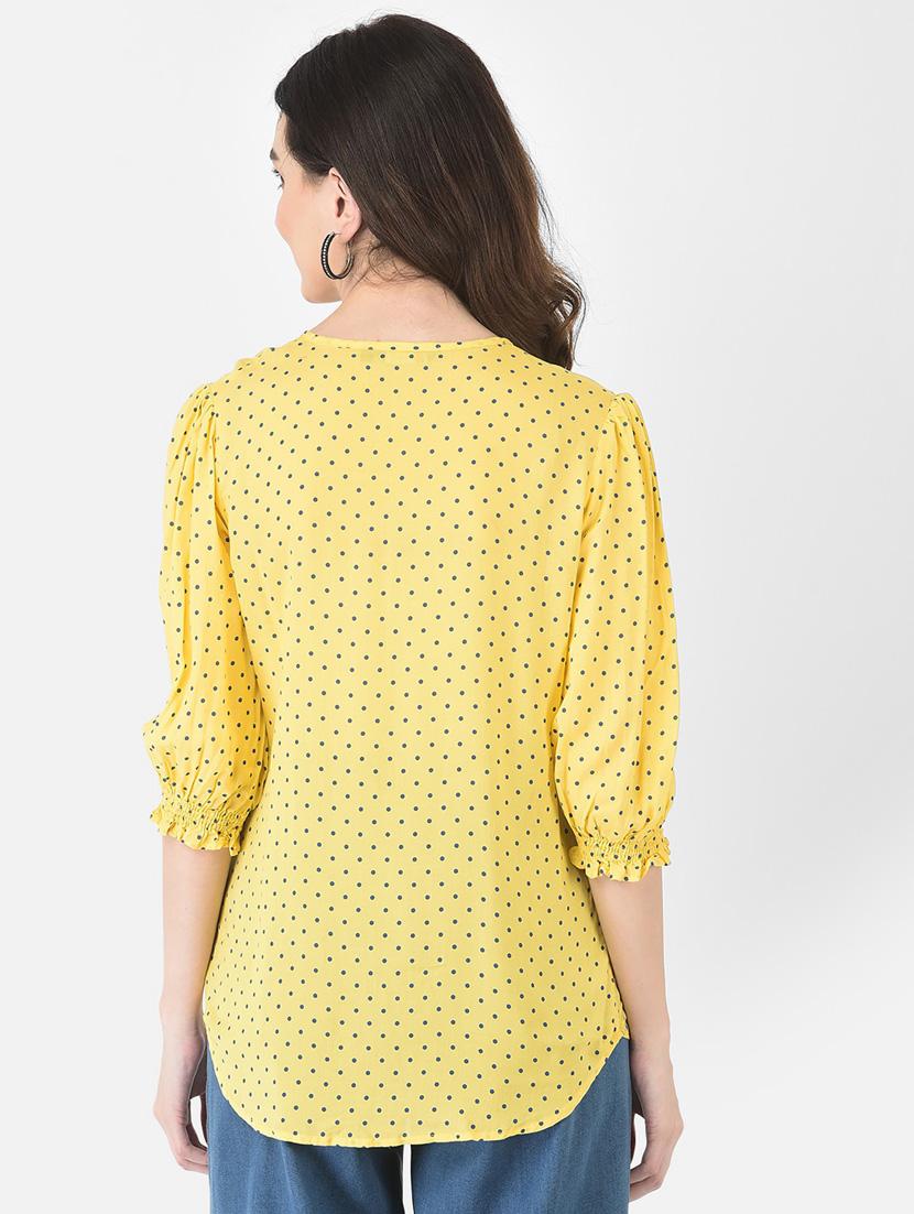 yellow polka dots regular top - 20294986 - Standard Image - 3