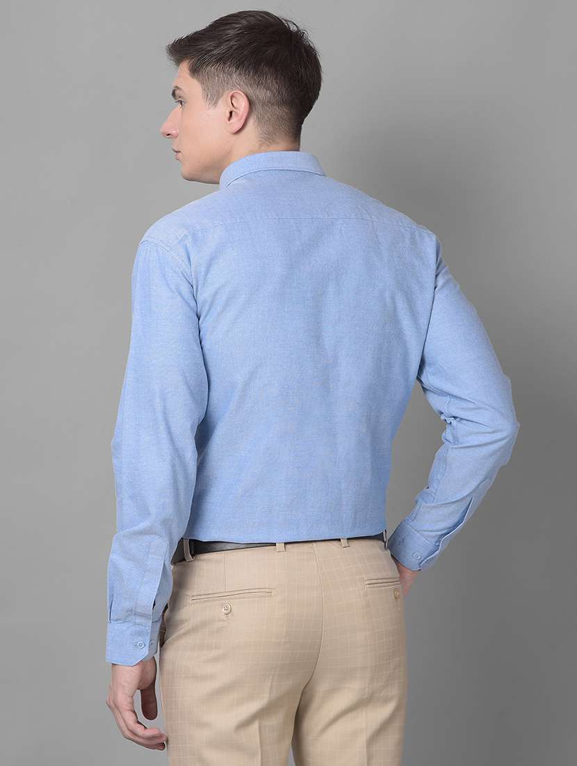 mens solids formal shirt - 20295417 - Standard Image - 3