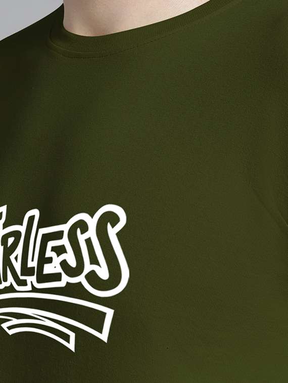 men round neck chest print t-shirt - 20295704 -  Standard Image - 3