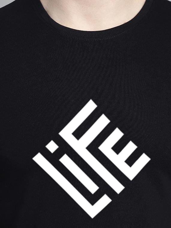 men round neck chest print t-shirt - 20295752 - Standard Image - 3
