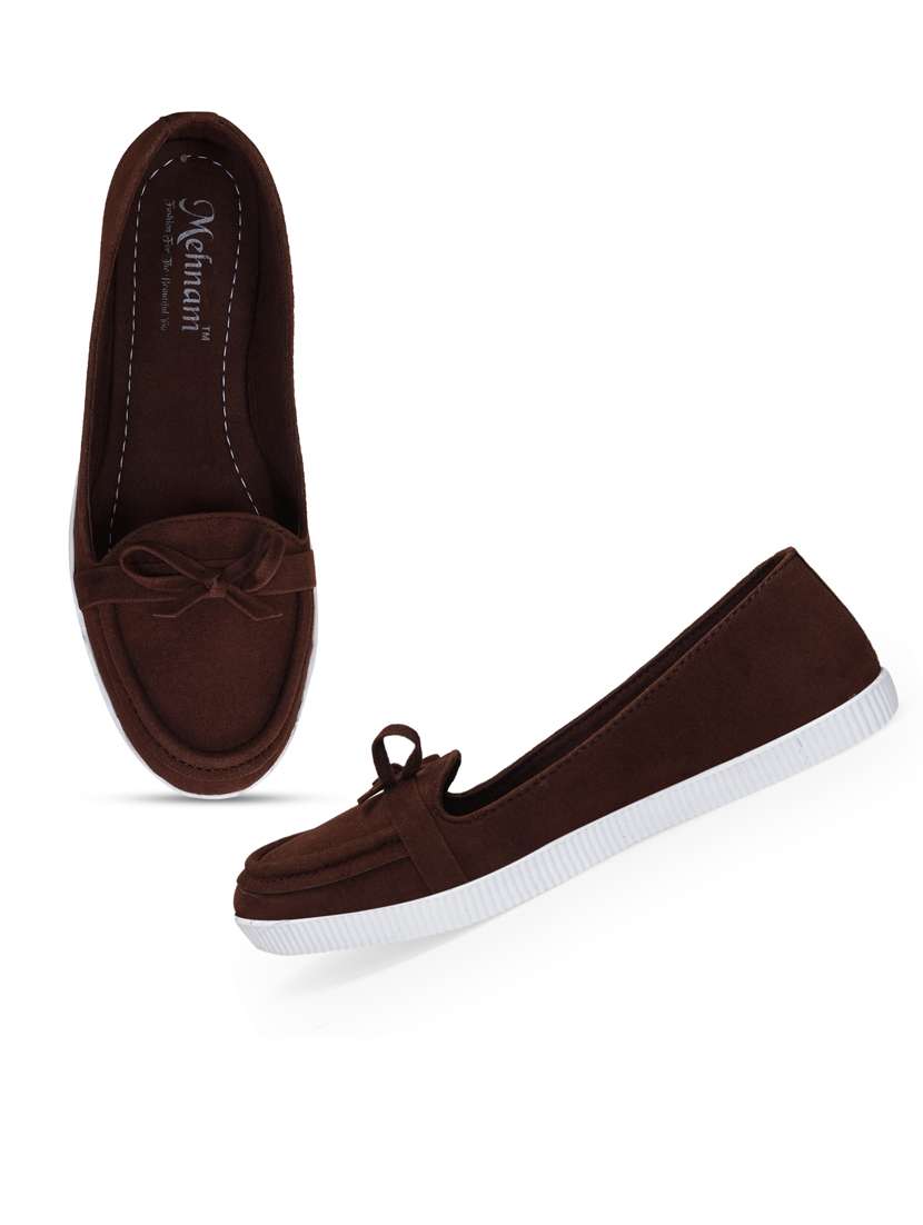 women brown slip on loafer - 20295801 -  Standard Image - 3