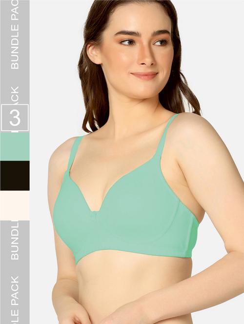 women solid bra combo - 20295840 - Standard Image - 0