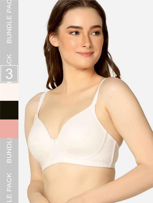 women solid bra combo - 20295841 - Standard Image - 0
