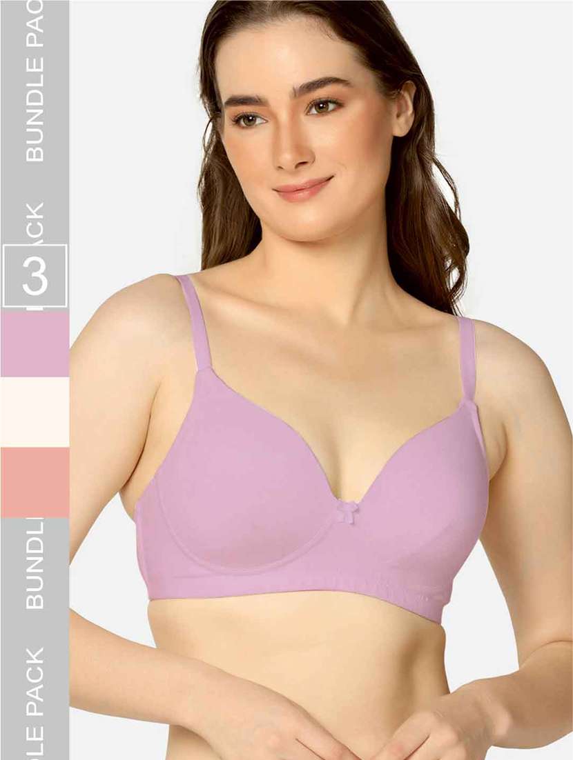 women solid bra combo