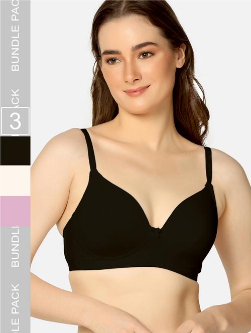 women solid bra combo - 20295845 - Standard Image - 0